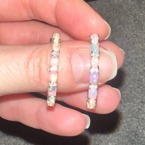Opal Hoops - Picture 3 of 4